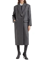 Virgin Wool Coat with Monili