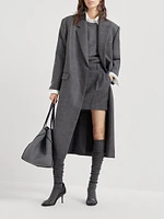 Virgin Wool Coat with Monili