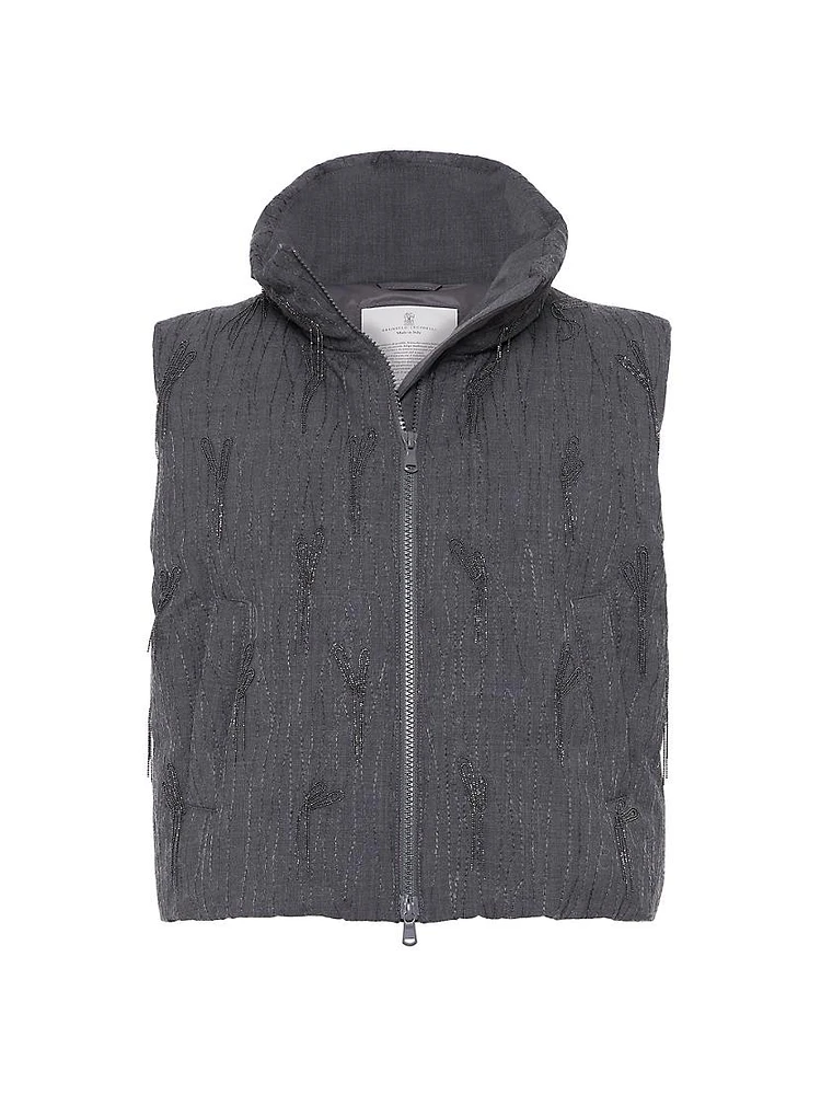 Tropical Luxury Wool Down Vest