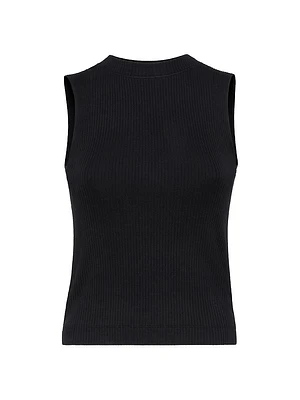 Cotton Ribbed Jersey Top