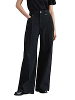 Stretch Dyed Denim Relaxed Trousers