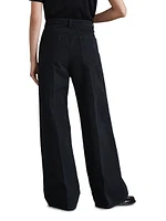 Stretch Dyed Denim Relaxed Trousers