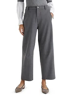 Tropical Luxury Wool Soft Curved Trousers