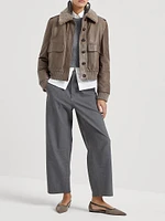 Tropical Luxury Wool Soft Curved Trousers