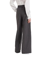 Virgin Wool Organza Loose Track Trousers