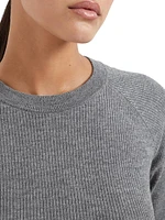 Sparkling Cashmere Rib Knit Sweater