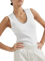 Comfort Cotton Ribbed Jersey Top