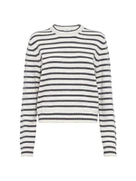 Virgin Wool and Silk Sparkling & Dazzling Striped Sweater