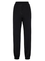 Cotton and Silk Interlock Track Trousers