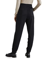 Cotton and Silk Interlock Track Trousers