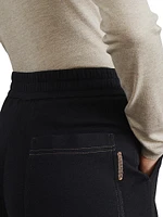 Cotton and Silk Interlock Track Trousers