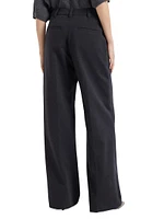 Stretch Cotton Couture Interlock Loose Flared Trousers