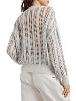 Wool and Mohair Net Sweater