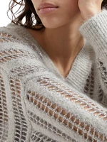 Wool and Mohair Net Sweater