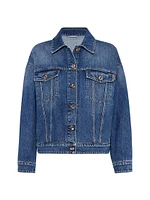 Authentic Denim Jacket with Shiny Tab