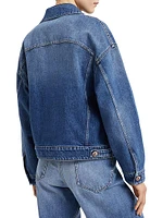 Authentic Denim Jacket with Shiny Tab