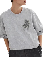 Stretch Cotton Lightweight Sweatshirt