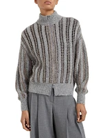 Wool and Mohair Net Cardigan