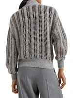 Wool and Mohair Net Cardigan