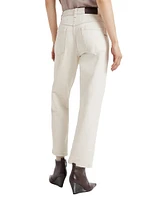 Stretch Dyed Denim Straight Trousers