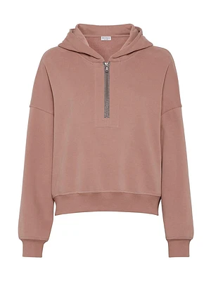 Cotton Smooth French Terry Hooded Sweatshirt