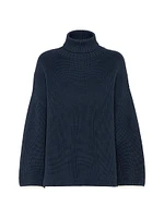 Cotton English Rib Turtleneck Sweater