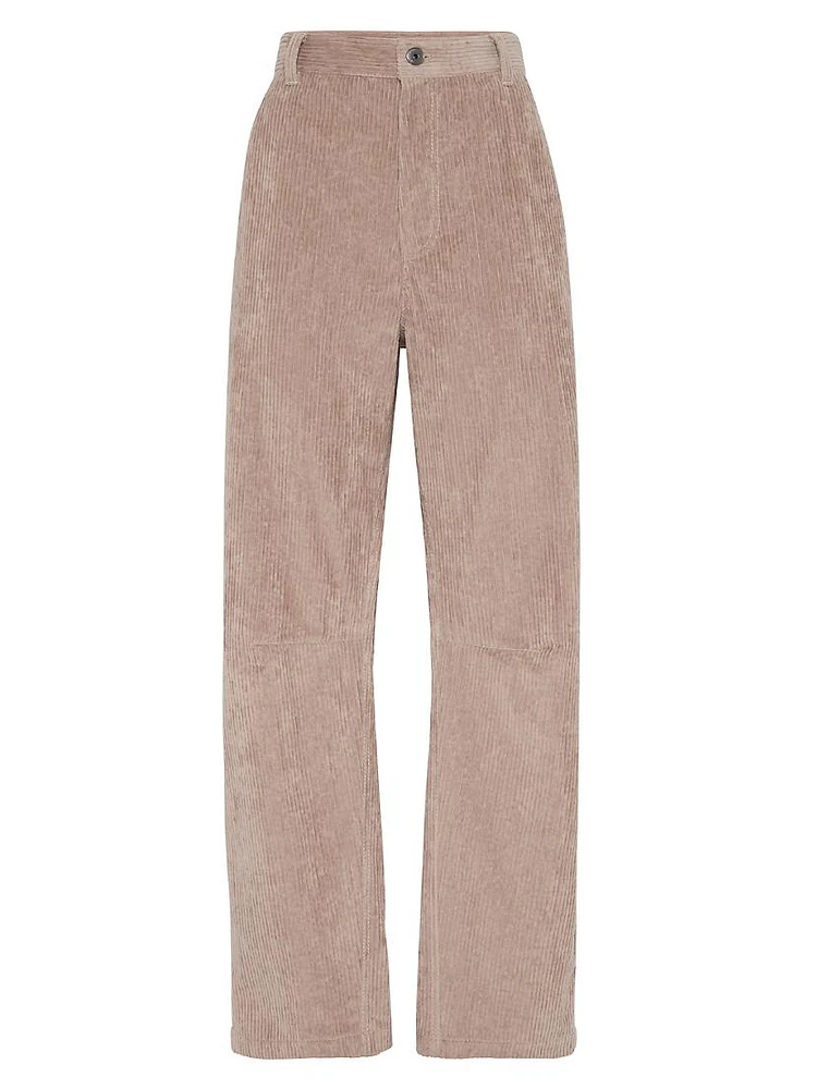 Comfort Cotton Corduroy Soft Curved Trousers