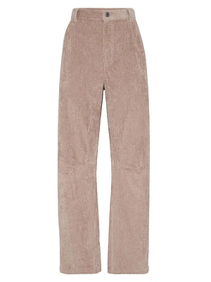 Comfort Cotton Corduroy Soft Curved Trousers