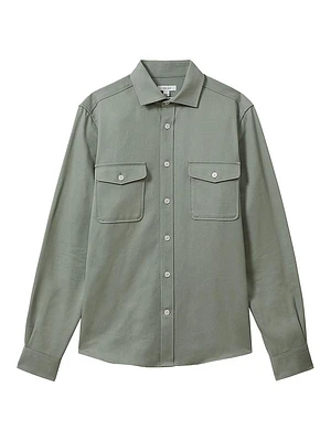 Arlo Woven Button-Up Overshirt