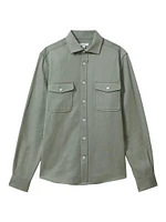 Arlo Woven Button-Up Overshirt