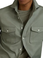 Arlo Woven Button-Up Overshirt