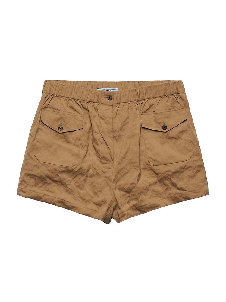 Antiqued Poplin Shorts