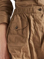 Antiqued Poplin Shorts