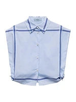 Checked Cropped Cotton Shirt