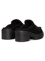 Lennox Shearling Suede Mules