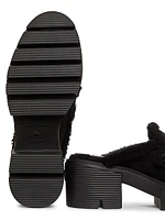 Lennox Shearling Suede Mules