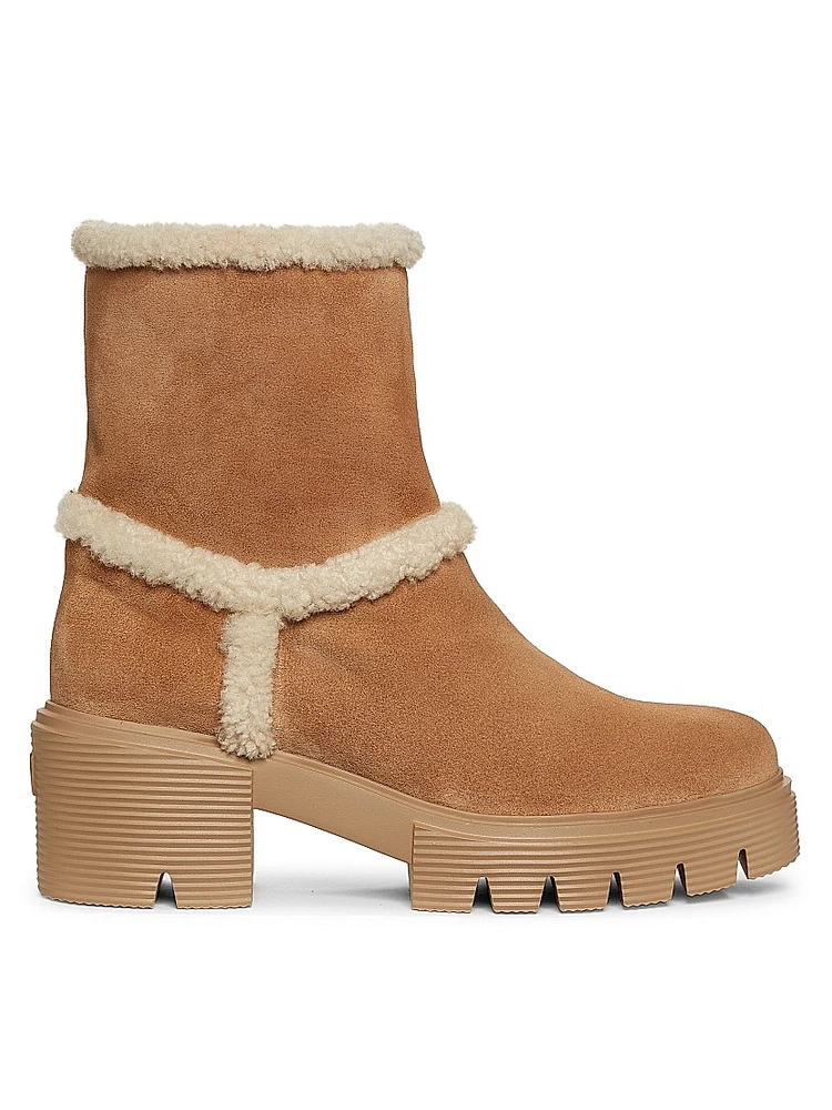Lennox Shearling-Trimmed Booties