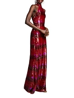 Eira Chevron Sequin Gown