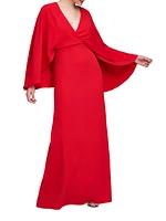 Olaya Fluid Crepe Gown