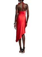 Joellen Satin Slip Midi-Dress