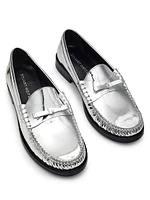Lottie Bow Leather Loafers