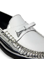 Lottie Bow Leather Loafers