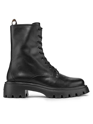 Emerson 50MM Lace-Up Leather Booties