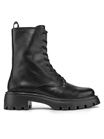 Emerson 50MM Lace-Up Leather Booties
