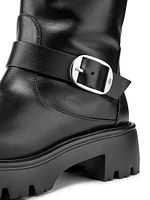 Emerson 50MM Buckle-Accented Leather Tall Boots