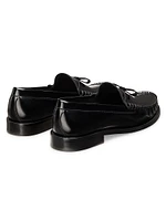 Lottie Bow Leather Loafers