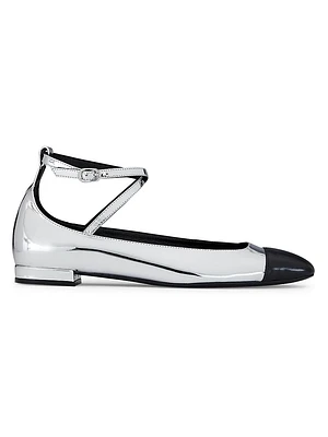 Eden Leather Ankle-Wrap Flats