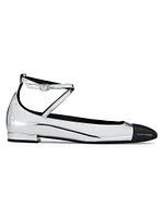 Eden Leather Ankle-Wrap Flats