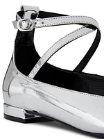 Eden Leather Ankle-Wrap Flats