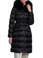 Boedic Belted Coat with Removable Shearling Trim